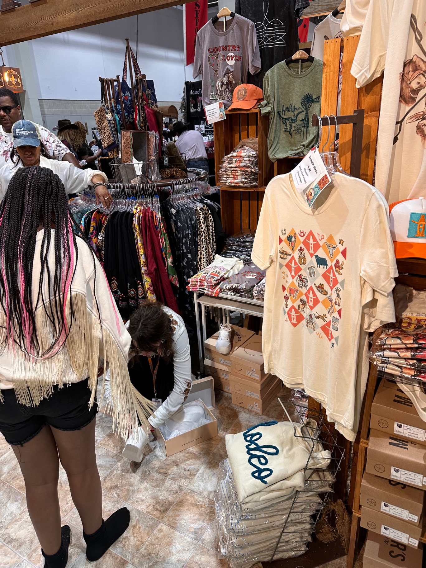 Houston Merch Booth, western lifestyle event marketing and brand activation by Branded Arrow Marketing